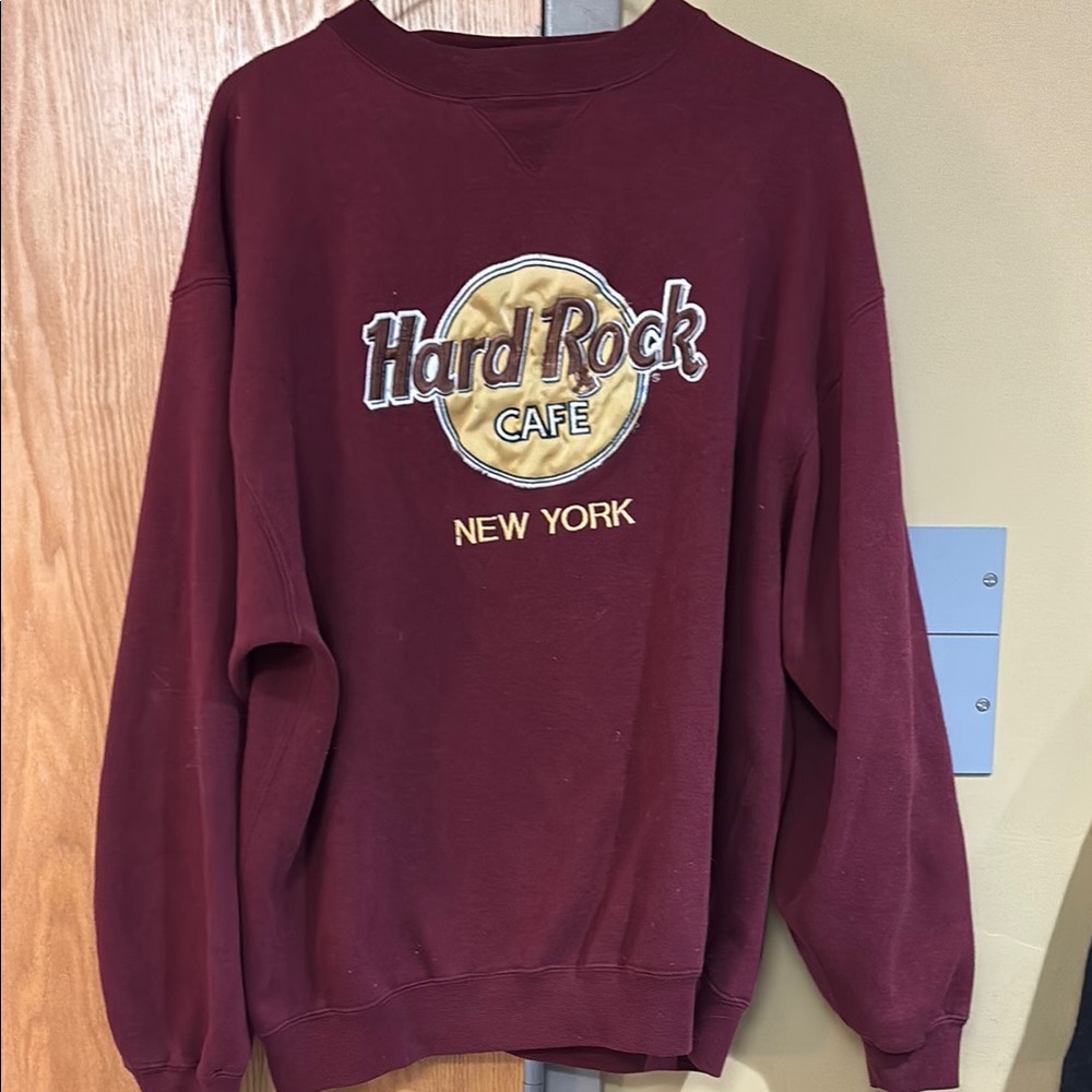 Hard Rock Cafe New York Maroon Sweater